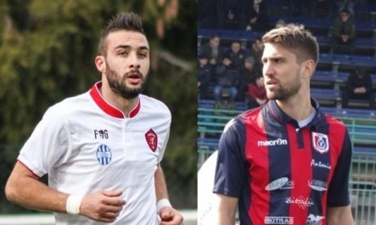 A sinistra Danieli (©Conti), a destra Gomez (©Cannata/Calcio Pometino)