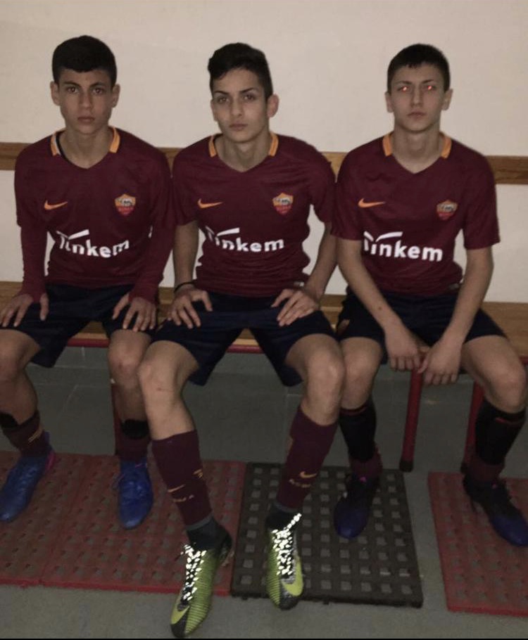 Ferrante e Mancino, con la maglia della Roma, insieme a Rosa, ora all'Atalanta