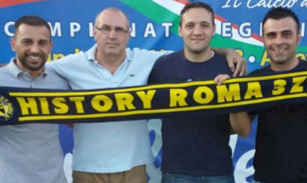 Da sinistra Alessio Duro, il presindente Massimo Palermo, Giuseppe Galante e capitan Daniele Didonè