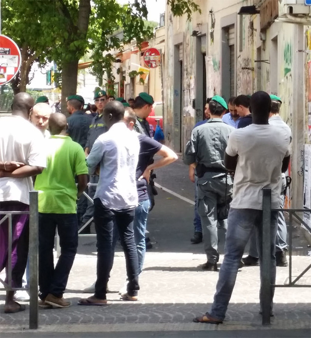 Un momento della maxi operazione