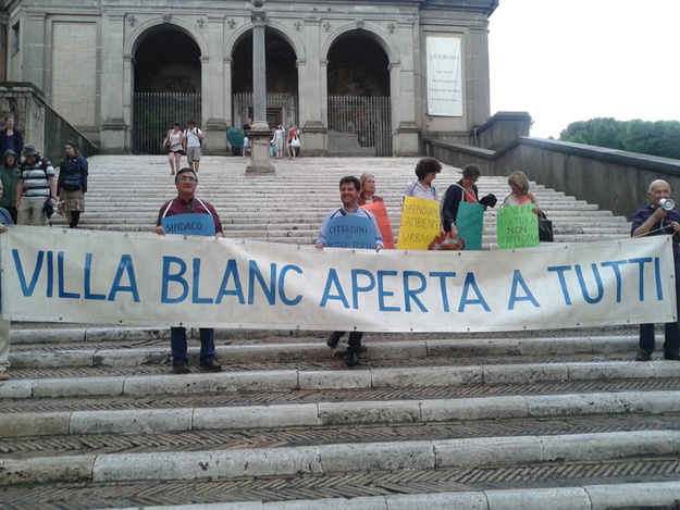 Un'immagine del sit-in