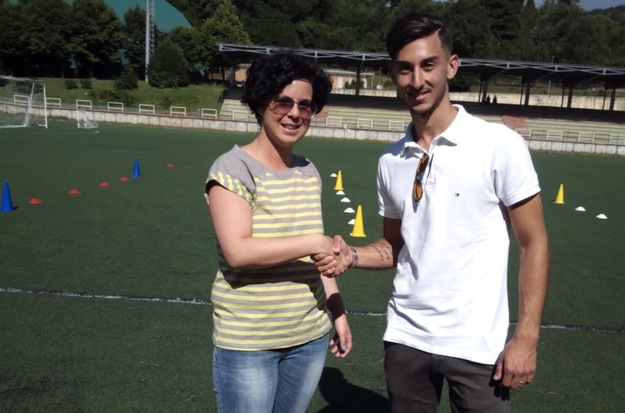 La presidente Eva Battisti con Tiziano Germoni