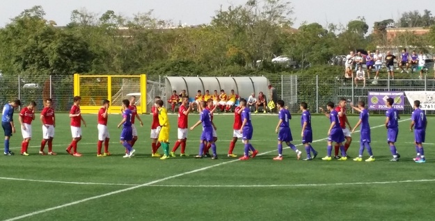 Uno scatto prima dell'inizio del match