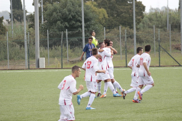 L'esultanza dopo il gol di Petricca