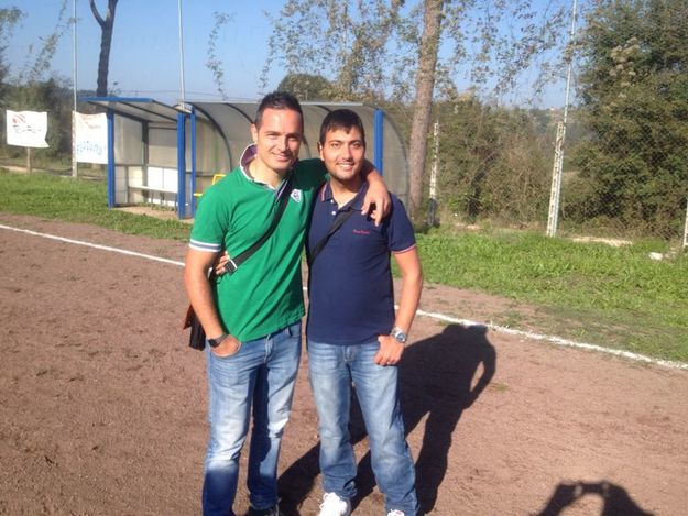 Il tecnico Gianluca Di Filippo e l'addetto stampa Valerio Zozi