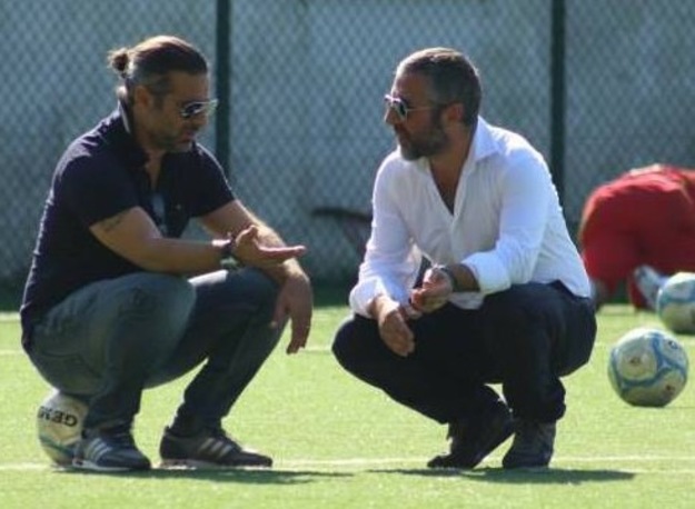 A sinistra Fabio Lucidi con il ds Alessandro D'Antoni