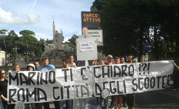 Un'immagine della protesta foto©GazzettaRegionale