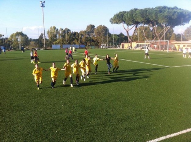 L'esultanza della Lazio a fine gara