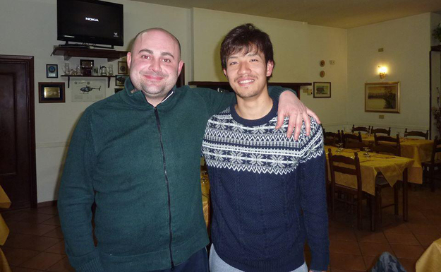 Shuto Kodama con il presidente Schietroma