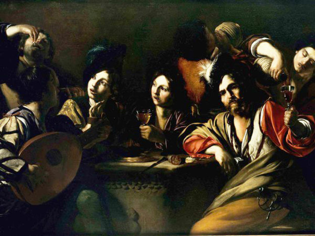 "Riunione di bevitori", di Bartolomeo Manfredi