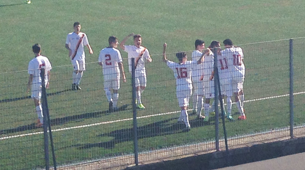 L'esultanza della Roma dopo il gol di D'Orazio foto©GazzettaRegionale