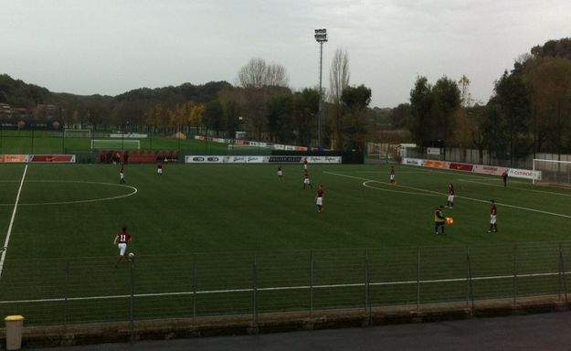 Il riscaldamento dei giallorossi