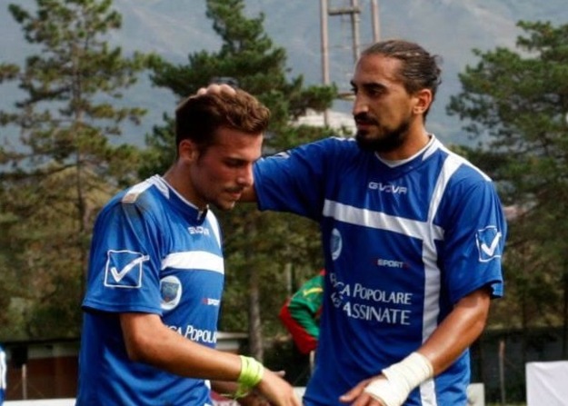 A destra Pagnani con la maglia del Cassino