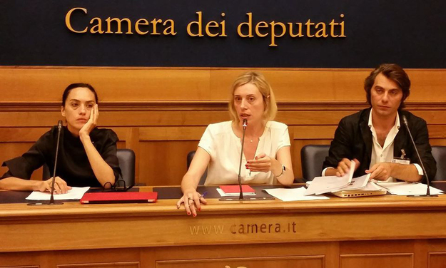 Al centro l'onorevole Celeste Costantino