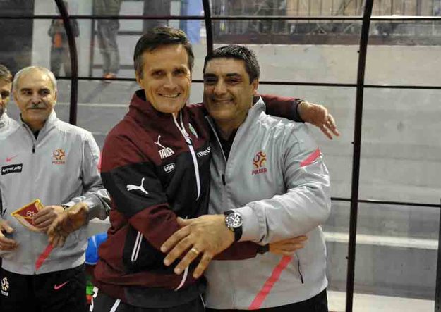 I CT Menichelli e Bucciol (Foto Cassella/Divisione Calcio a 5)