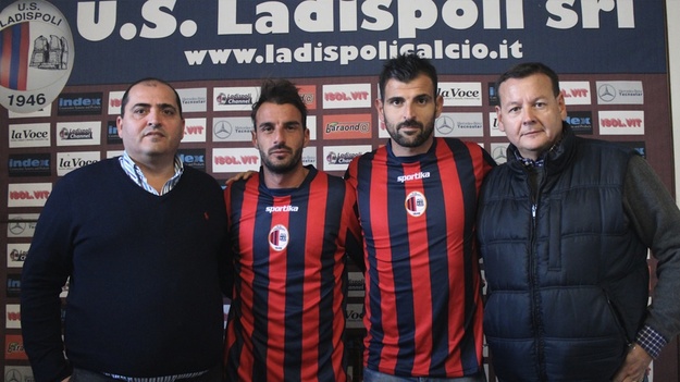 Ippoliti e Mancini con il presidente Paris e il ds Nista