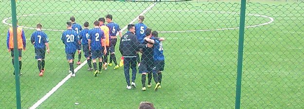 L'esultanza del Latina a fine partita ©Gazzetta Regionale
