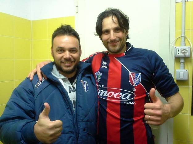 L'attaccante De Lucia in compagnia del ds Lamattina
