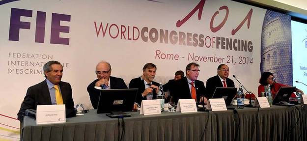 Una foto della conferenza stampa (foto federscherma.it)