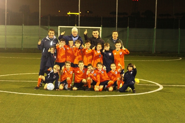 Panico con alcuni ragazzi della scuola calcio