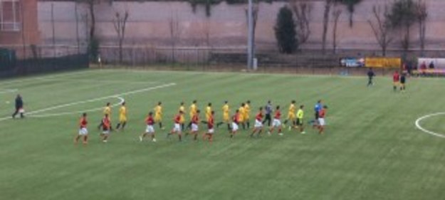 L'ingresso in campo delle due squadre