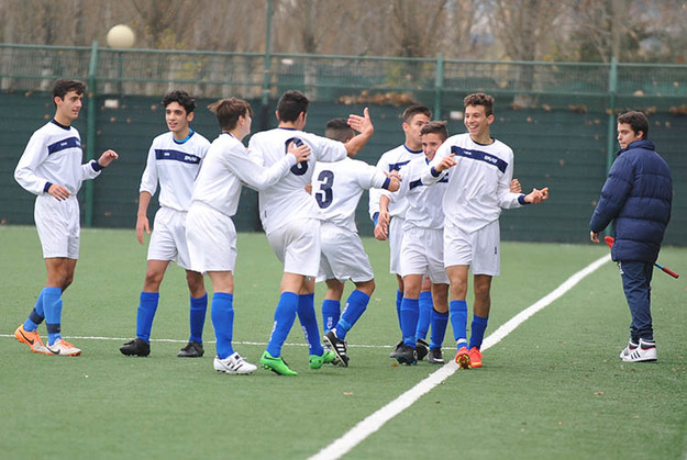 Il Savio esulta dopo l'1-0 @photosportroma.it