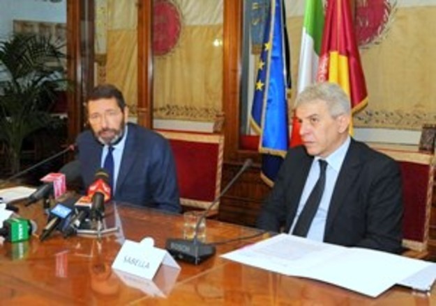 Il sindaco Marino e l'assessore Sabella