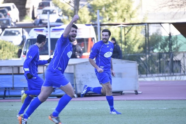 L'esultanza di Amico (photosportroma.it)