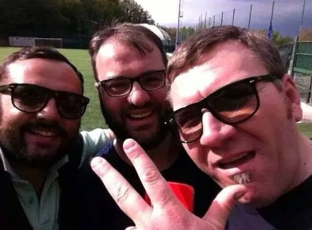 Di Tosto, Moroncelli e il presidente Vaccari (Atletico Vescovio)