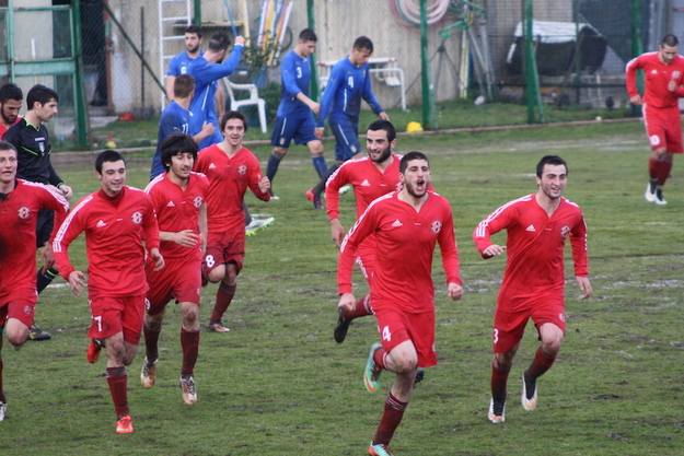La gioia di Margvelashvili dopo il gol  © Gazzetta Regionale