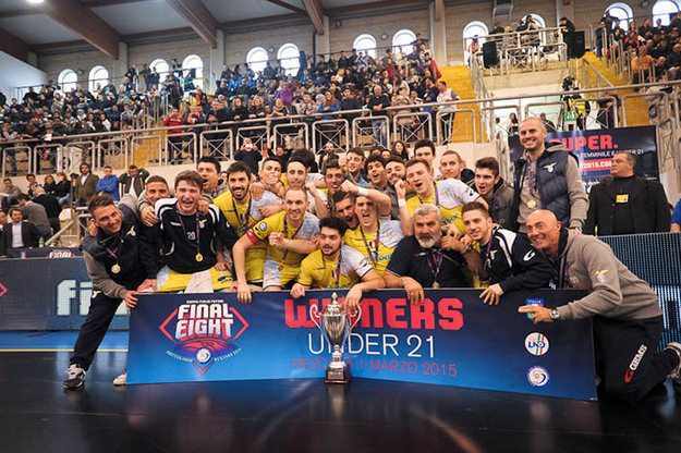 Il trionfo biancoceleste (Foto © Divisione Calcio a 5)