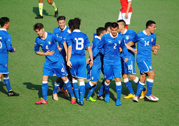 L'esultanza degli Azzurri (foto LND)