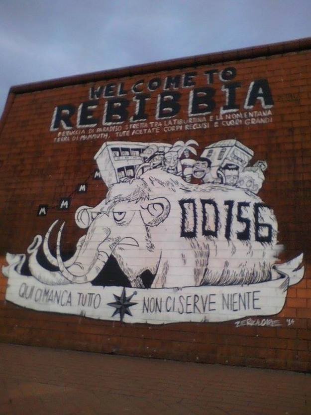 Il murales a Rebibbia ©Gazzetta Regionale