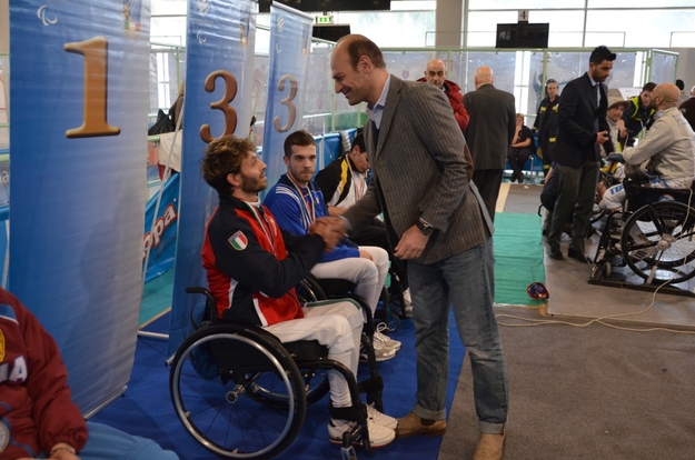 Il podio della scherma paralimpica