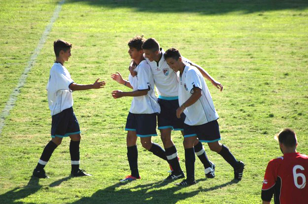 14 settembre 2014: Fofi festeggia dopo il gol del 4-0 al Foggia, il primo in stagione ©Gazzetta Regionale