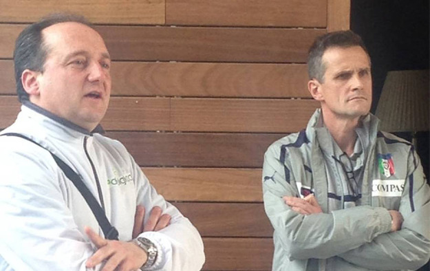 Il direttore del Palaolgiata Alessandro Angelucci e il CT Roberto Menichelli