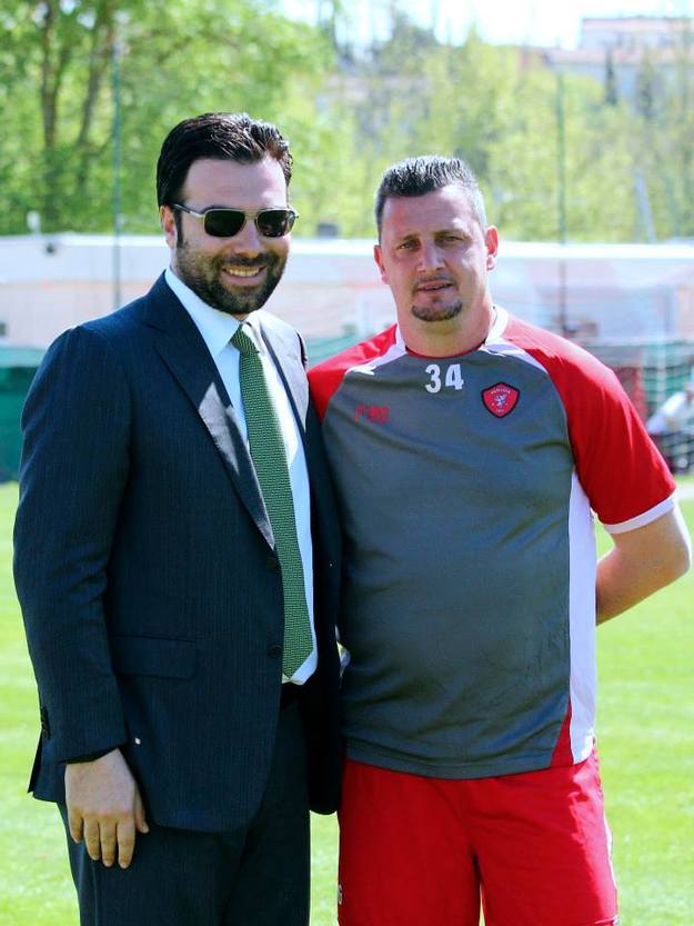 Gian Luca Berruti e Andrea Camplone (foto: Guardia di Finanza Calcio)