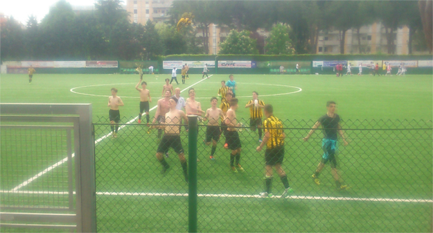 La gioia della Spes Montesacro a fine partita ©Gazzetta Regionale