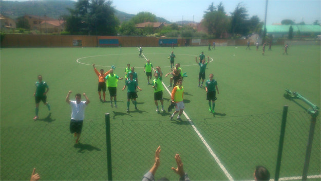 La gioia della Castelnuovese a fine partita ©Gazzetta Regionale