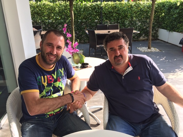 Recchia, a sinistra, col presidente