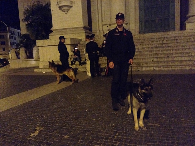 Impiegate anche le unità cinofile