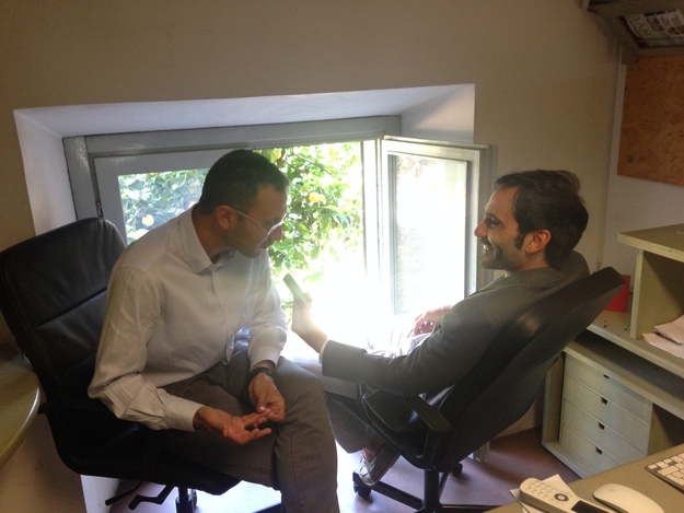 Miccio durante l'intervista nella redazione di Gazzetta Regionale