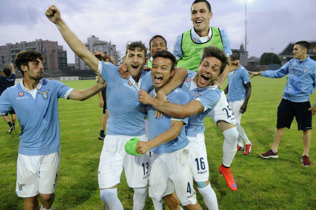 L'esultanza della Lazio dopo il successo in semifinale con la Roma foto©sslazio.it