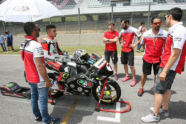 Dennis Foggia prima della partenza
