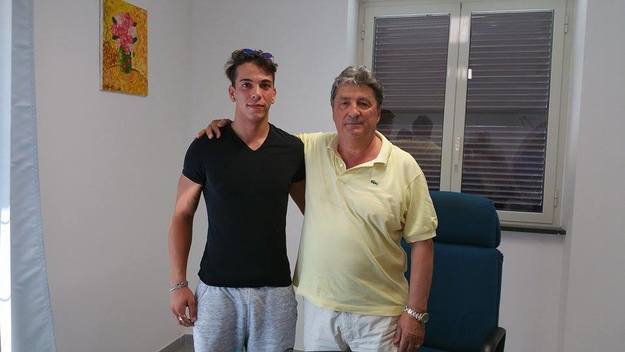 Mioni con il presidente Camerini