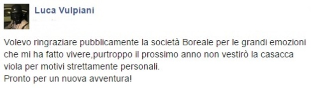 Il messaggio di Vulpiani su Facebook