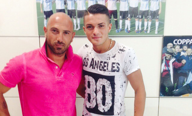 Krasniqi con mister Antonio Calabro