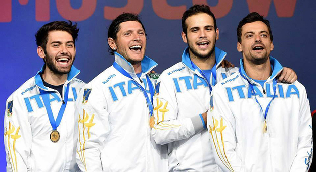 La squadra di sciabola (foto ©Bizzi)