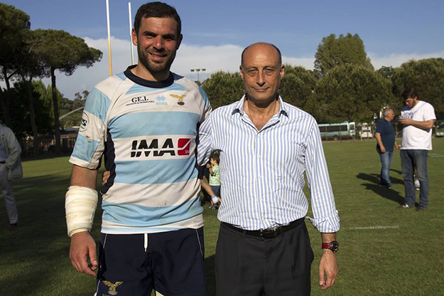 Manucci ed il presidente della Polisportiva Lazio Buccioni (foto ©Facebook)