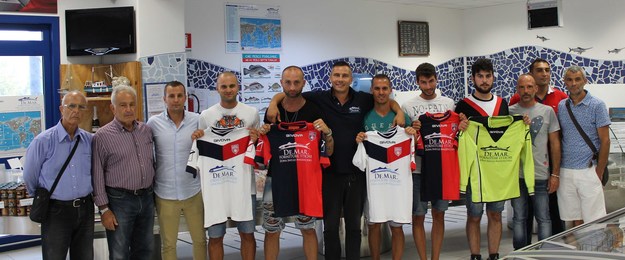 Ermes Pellerani, Luca Rogato, Lidano Di Tullio, Vincenzo Paolangeli e Andrea Miccinilli (foto Calcio Sezze)